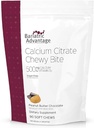 Persediaan Bariatrik Kalsium Citrat Chewy Bites 500 mg - Sangat Absorbable & Digeable - Vitamin D3 - Mudah Chesily Kalsium Supplemen - Peanut Butter Chocolate - 90 Cacah