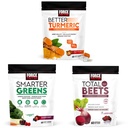 Force Factor Better Turmeric Joint Suppplement & Smarter Greens Superfood Chews, 60 Soft Chews & Total Beets Soft Chews, 60 Chews