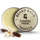 Striking Viking Balm for Men - Leave in Beard Conditioner - Styling Balm Made with Alamy Deherved Beard Butter, Argan & Joba Ounce (2 Ounce (Paket 1), Vanilla)