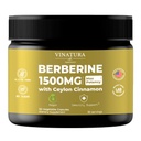 VINATURA Berberine 1500mg - Suplemen Berberine dengan Cinnamon Ceylon, Max Potency Berberine HCL - 90 Kapsul