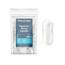 PureCaps USA - Kosong Vegetarian Vegan Pill Capsules Ukuran 2 = 124; 1.000 Pills Joined = 14; Hapus 124; Non-GMO Bersertifikat 124; SLS, Gluten, Preservative Free