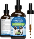 Pet Wellsing Lung Gold for Cats - Lung Immune Support, Lower Respiratory Health, Open Airways, Normal Breathing, Reishi, Coptis - Veterinarian- Formulated Herbal Supplemen - 4 oz (118 ml)