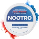 Pouches Energi Nootro dengan Caffeine, Pouches Nootropic, 40 mg Caffeine Natural, Vitamin B6, Magnesium, Sugar Free, No Nicotine Pouches, Tobacco Free, 20 Pouches Per Can, 1 Pack (Bull Rush)
