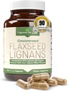 Lignans For Life Flaxseed and SDG - Omega 3 Fatty Acids, Fiber Antioksidants - Membantu Impreve Siny Coat, Digetical and Heart Health, 25mg, 90 Capsules, 1 Pack