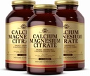 Solgar Calcium Magnesium Citrate, 250 Tablet (Paket 3) - Mendukung Bones & Gigi Sehat - Musculoskeletal & Gugup Sistem Dukungan - Sangat Absorbable - Non-GMO dan Vegan - 150 Total Servings