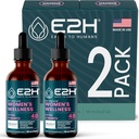 E2H All Natural Women 's Wellness, Hormone Balance and PMS Relief with Black Cohosh, Dong Quai and Licorice Root for Hot Flash Relief (2 Botol)