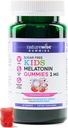 NatureWise Kid melonatin 1 mg Sugar-Free Gummies for Children Ages 4 & Up - Non-Habit Forming Sleep Aid - Strawberry Flavored - Vegan, No Gluten, Non- GMO - 60 Count [Persediaan Dua Bulan]