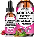 2 Pack Cortisol Suplemen Perempuan, 17- 1 Cortisol Tenang Detox Reducer Manager w Magnesium Ashwagandha Theanine, Cortisol Liquid Drops for Relax, Reconss Mood & Hormone Harmony, Cortisol Drink Mix