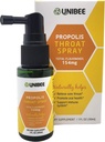 Propolis UNIBEE Throat Spray (Total Flavonoid 154mg) - Sore Throat Relief, Oral Health Promotion, Natural Immune Support, Alcohol- Free & Water- Soluble Propolis
