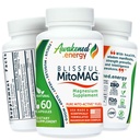 Pelembab MitoMag - 300mg Elemental Magnesium Complex: Mg Glycinate, Mg BHB - Sleep Muscles Mood Energy Cognitive Relax - All Natural, USA Made, No Addliction - 60 Vegan Capsules Suplemen