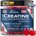 120 Creatine Monohydrate Gummies for Men & Women, Vegan-Friendly, Sugar- Free, Tasty Chewables - Instantized Creatine Gummies for Enhanced Muscles Growth, Recovery, & Performance (Raspberry)