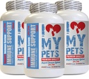 Saya SUKA MY PETS LLC Imunity Dog Supplement - PET Imune Support - Dogs and Cats - Booster - Sehat - Dog Milk Thistle Liver Supplemen - 180 Treats (3 Botol)