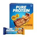 Murni Protein Bars, Protein Tinggi, Makanan Nutrisi untuk Mendukung Energi, Gula Rendah, Gluten Bebas, Chocolate Peanut Butter, 1.76oz, 12 Count (Packing May Vary)