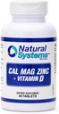 Kalsium Magnesium Zinc Vitamin D Suplemen 60 tablet oleh Natural System - Calsium Magnesium Zinc dan VIT D Suplemen untuk Imune Kuat Sistem - Magnesium Supplemen untuk The Immune System