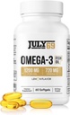 Omega 3 Minyak Ikan - 1200 MG Ikan Oil, 720 MG Omega 3, Lemon Flavor, 60 Softgels, EPA- DHA Softgel untuk Kekuatan & Kesehatan, Kemampuan Tinggi, Dukungan untuk Perempuan & Pria
