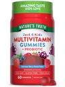 Nature 's Truth Kids Multivitamin Gummies with Progories 124; 60 Count 124; Berry Punch Flavor 124; Vegetarian, Non-GMO, dan Gluten Free Supplemen