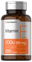 Horbäach Vitamin E Softgel Capsules 200 IU 124; 90 mg Supplemen 124; 200 Menghitung 124; Non- GMO dan Gluten Free Formula