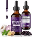 Leefy Organics Immunity Defenation Blend - Organic Immune Supplement Support, Fast Absorbing Immunity Suplemen, Ammune Boost, Immune System Booster, Immunity Boost - 2 Oz