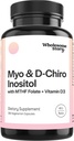 Myo- Inositol & D-Chiro Inositol Capsules with MTHF, Folate, Vitamin D 124; Dukung untuk Ovarian Fungsi, Hormone Saldo, & Homocysteine Levels 124; Suplemen Fertilitas untuk Perempuan 124; 360 Menghitung 40: 1 Rasio