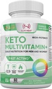 Keto Multivitamin untuk Perempuan dan Pria - 35 Manusiawi Murni - Vitamin C, Vitamin D, Vitamin A, Vitamin E dan Zinc untuk Dukungan Imune - Non GMO, Gluten Free, Sugar Free, All Natural - 30 Hari