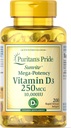 Puritan 's Pride Vitamin D3 250 mcg (10.000 IU) Softgels, 200 Count