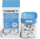 Kabinet: 500mg Acetaminopenhen untuk Relief sakit kepala, Toothaches, Sore Throat, dan Fever Reducer, termasuk 1 Refilable Medicine Jar, 120 Tablets (Starter Kit)