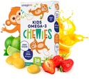 Omega 3 Gummies - Ultra- High DHA Chewable Gel Gummy - Omega 3 for Kids & Eye Health - Sugar- Free Natural Fruit Flavor - Anak-anak Omega 3 Fish Oil Gummies (30 Count)