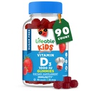 Lifeable Sugar Free Vitamin D for Kids 1000 IU - Great Tasting Natural Flavor Gummy Suplement - Gluten Free Vegetarian Chewable - for Strong and Heally Bones, for Children, Teen, Toddler, 90 Gummies