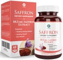 1 Body Saffron Extract Supplement, 88.5 mg Safranal, Antioksidan Mood Support, Vegetarian Capsules