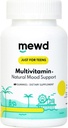 Teen / Anak-anak Multivitamin Gummy dengan Enhancer Mood Natural, Vegan, Suplemen Sistem Booster Ammune, Anak Vitamin dengan Besi, Zinc, Gluten Free- Focus Vitamin untuk Kesehatan Anak-Otak - Dibuat di Amerika Serikat