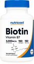 150 Softgel - Vitamin B7 - Gluten Bebas, Non- GMO