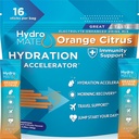 HydroMATE Electrolytes Powder dengan Low Sugar - 16 Paket Hidration Instant dengan Vitamin C Orange ke Boost Energy - Low Sugar Electrolytes Pawder Pawet untuk Mendukung Hidration for Fast Party Recovery