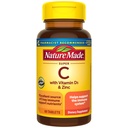 Nature Made Super C, Vitamin C dan Zinc dengan Vitamin D3, Dietary Supplemen Imune, 60 Tablet, Supply 60 Hari