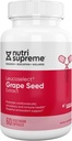 Nutri Supreme Grapeseed Extract Leucosmemilih, Polyphenols untuk Dukungan Super Antioksidant, Kesehatan Kardiovaskular, Kosher Cerdentifikasi 60 Kasules