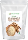 Z Natural Foods Organic Ashwagandha Root Powder - Boat 5 Lb Ukuran - Powerful Adaptogen & Ayurvedic Superstar - Make Your Own Kapsul & Pil - 100% Murni, Raw, Kimia Bebas, Non-GMO