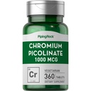 Piping Rock Chromium Picolinate 1000mcg 124; 360 Tablet Pil 126; Vegetarian, Non-GMO, Gluten Free Supplemen