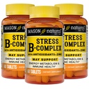 Mashon NATURAL Stress B, Kompleks with Antioksidan + Zinc, 6 Month Supply, Dual Action Formula, Pasokan Energi Metabolisme & Imune Health, 3 Pack