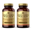Solgar Chooline / Inositol 500 mg / 500 mg, 100 Vegetable Capsules (Paket 2) - Energi Metabolisme, Kesehatan Hati, Esculity & Nerve Fungsi - Non-GMO, Vegan, Kosher - 100 Total Servis