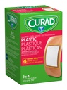 CURAD Plastik Adhesive Bandages 2 "x 4", Tidak Dibuat dari Lateks Karet Alam, Paket 600