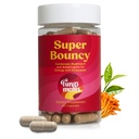 Fungiments Super Bouncy - Suplemen Jamur Jamur - Cordyceps Jamur, Teh Hijau, Ginseng - Energi dan Fokus (60 Katup)