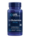 Ekstensi Hidup L- Glutamine, 500 mg L- glutamine, Acid Amino, Support Muscle Health, Gluten- Free, Non- GMO, 100 Vegetarian Capsules
