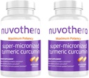 Nuthera Super- Micronized Turmeric Curcumin Capsules 2- Month Supply Rapid Absorpsi, Whole Root, None-GMO, Skin, Gut Health & Antioksidants (120 Capsules)