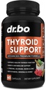 Dukungan Thyroid bagi Suplemen Perempuan & Pria - Natural Metabolisme, Mood & Energy Enhancer dengan L-Tyrosine Selenium Iodin Zinc Bladderwrack Kelp & Ashwagandha Thyroid Supplemen Vitamin 60 Pil