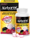 Airborne 1000mg Vitamin C Chewable Tablet dengan Zinc, Suplemen Dukungan Imune dengan powerful Antioksidants Vitamin A C & E - 96 Cable Tablets, Very Berry Flavor