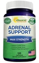Suplemen Manajer Kortisol (120 Kapsul) -Adrenal Kesehatan w / Vitamin C Pelengkap untuk mendukung Fatigue & Stress Religandha, L- Tyrosine, Rhodiola & Ginseng