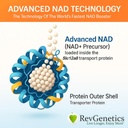 REVGENETICS Advanced NAD + Suplement, 60 Kapsul - Dietary Suplemen untuk Penuaan Kesehatan & Umur Panjang