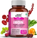 Iron Plus for Women (Plant Based, Chellated Iron, Folic Acid, VIT C, B12, B9, Spinach, Beetroot Extract)