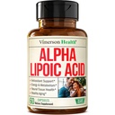 Alfa Lipoic Acid - High Potency 650mg Suplemen ALA untuk Nerve and Brain Healthy Aid - Vegan & Non - GMO - Lebih kuat daripada Alpha Lipoic Acid 600mg - 60 Capsules