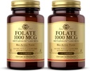 Solgar Folate 1000 mcg - 120 Tablet, 2 Pack - 1000 mcg Bio- Active Metafolin - Vegan, Gluten Free, Dairy Free, Kosher - 240 Total Servings