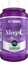 Slep-X Amino Acids; Suplemen Tidur Alam 124; Bantuan Tidur Herbal Terkuat dengan Premium Tingkat Acids dan Ekstraksi Herbal Standardisasi